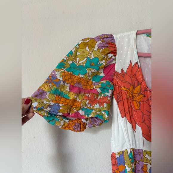 Anthropologie LOVE THE LABEL FLORAL PRINT FRONT ZIPPER DRESS - Picture 5 of 12